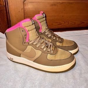 - Nike Air Force One Golden Tan Pink Size 13